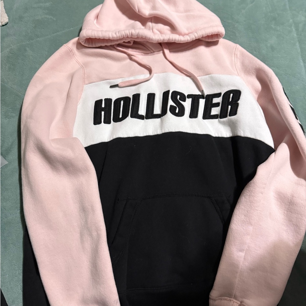 Hollister Pink and Black Hoodie